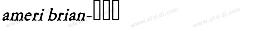 ameri brian字体转换